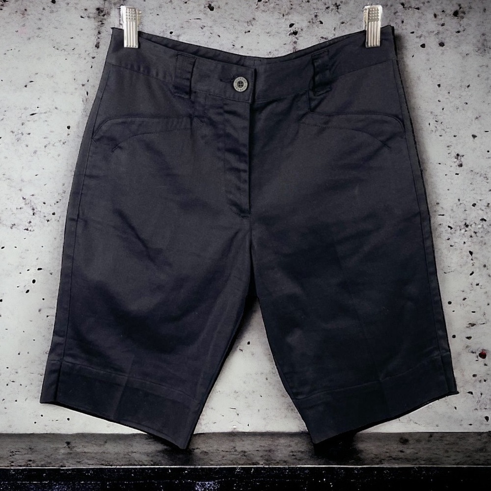 Vuarnet vintage black cotton stretch bermuda shorts size 4